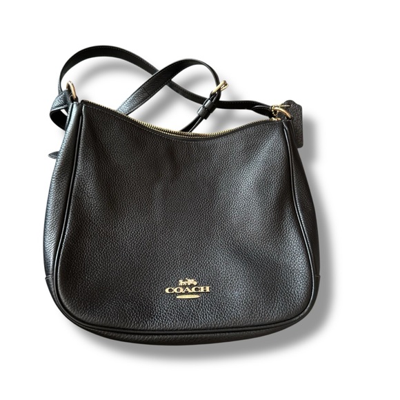 Coach Ellie File Bag Pebbled Leather/Gold/Black - Picture 3 of 14